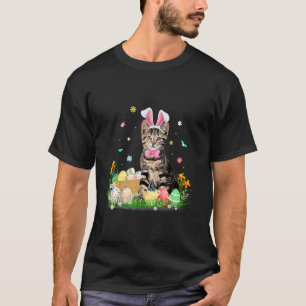 Easter Day Cat Bunny Ears Eggs Graphic Men Women K T-Shirt