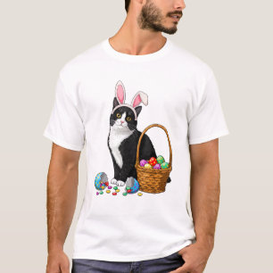 Easter Day Cat Bunny Ears Eggs Graphic Men Women K T-Shirt