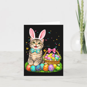 Easter Day Cat Bunny Ears Eggs Shirt Men Women Card