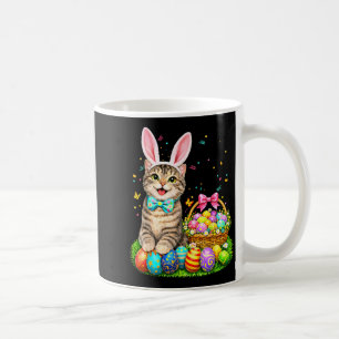 Easter Day Cat Bunny Ears Eggs Shirt Men Women Coffee Mug