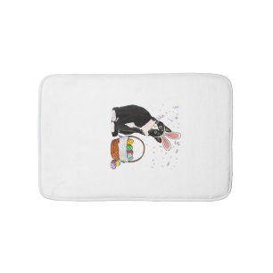 Easter Day Cat Bunny Ears Eggs Shirt Men Women Eas Bath Mat