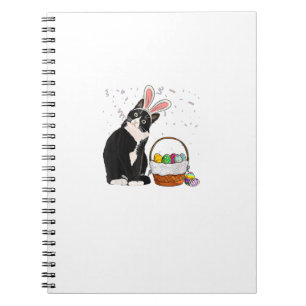 Easter Day Cat Bunny Ears Eggs Shirt Men Women Eas Notebook