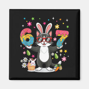 Easter Day Cat Eggs Funny Bunny Six Seven 67 Magnet