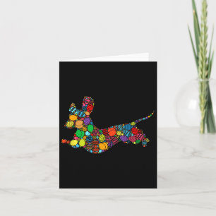 Easter Day Colourful Bysket Egg Hunting Eggs - Dog Card