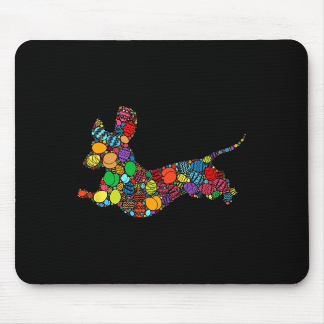 Easter Day Colourful Bysket Egg Hunting Eggs - Dog Mouse Mat (Front)