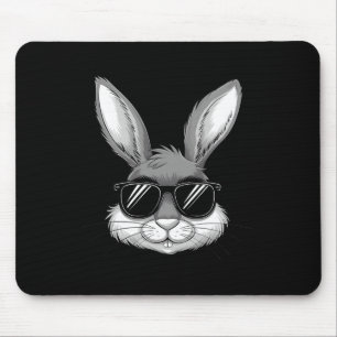 Easter Day Cool Bunny Face With Sungles Men Boys K Mouse Mat
