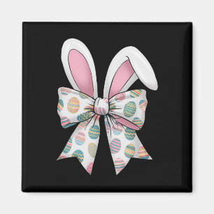 Easter Day Coquette Bow Cute Bunny Rabbit Girls Te Magnet