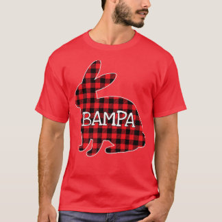 Easter Day Costume Red Plaid Bunny Graphic Bampa M T-Shirt