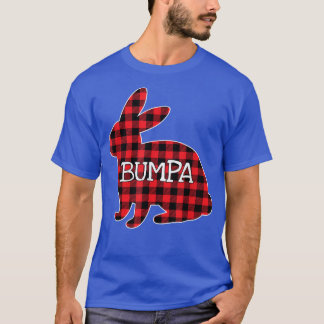 Easter Day Costume Red Plaid Bunny Graphic Bumpa M T-Shirt