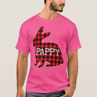 Easter Day Costume Red Plaid Bunny Graphic Pappy M T-Shirt