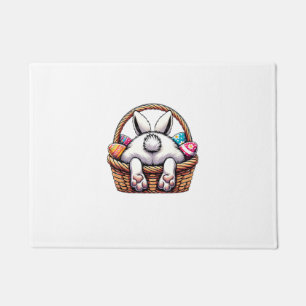 Easter Day Cute Bunny Basket Hunting Chocolate Egg Doormat