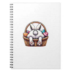 Easter Day Cute Bunny Basket Hunting Chocolate Egg Notebook