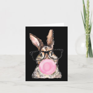 Easter Day Cute Bunny Face With Gles Women Kids Ea Card