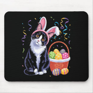 Easter Day Cute Cat Bunny Ears Eggs Men Women Mouse Mat