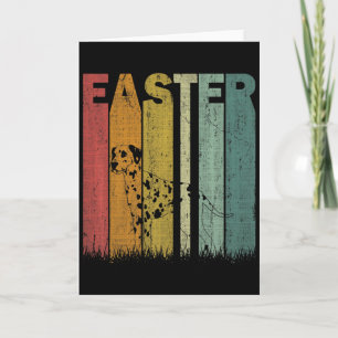 Easter Day Dalmatian Dog Retro Graphic Funny Easte Card