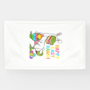Easter Day Dinosaur Funny Happy Eastrawr T Rex Eas Banner