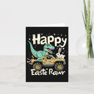 Easter Day Dinosaur Funny Happy Eastrawr T Rex Eas Card
