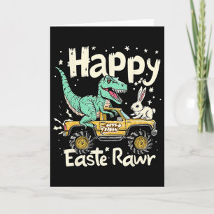 Easter Day Dinosaur Funny Happy Eastrawr T Rex Eas Card