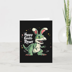 Easter Day Dinosaur Funny Happy Eastrawr T Rex Eas Card