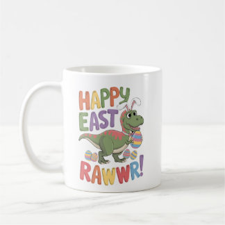 Easter Day Dinosaur Funny Happy Eastrawr T Rex Eas Coffee Mug
