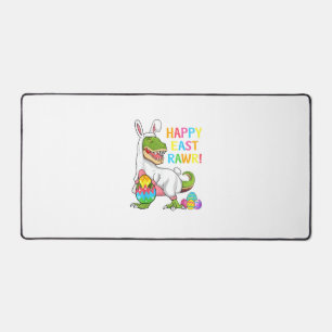 Easter Day Dinosaur Funny Happy Eastrawr T Rex Eas Desk Mat