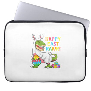 Easter Day Dinosaur Funny Happy Eastrawr T Rex Eas Laptop Sleeve