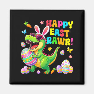 Easter Day Dinosaur Funny Happy Eastrawr T Rex Eas Magnet