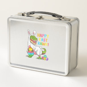 Easter Day Dinosaur Funny Happy Eastrawr T Rex Eas Metal Lunch Box