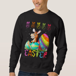 Easter Day Donkey Matching Family Cute Easter Cost Sweatshirt