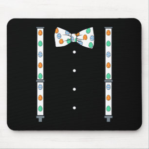 Easter Day Eggs Suspenders And Bow Tie Fun Boys Gi Mouse Mat