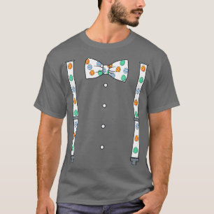 Easter Day Eggs Suspenders And Bow Tie Funny Boys  T-Shirt