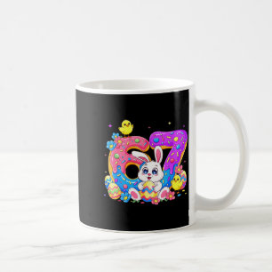 Easter Day Funny 67 Six Seven Meme Cute Bunny Girl Coffee Mug