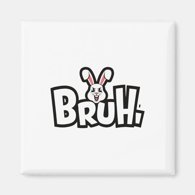 Easter Day Funny Angry Bunny  Magnet (Front)