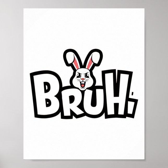 Easter Day Funny Angry Bunny  Poster (Front)