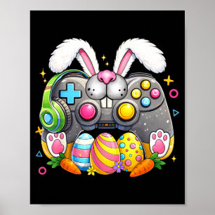 Easter day funny video game eggs boy girl kid game poster
