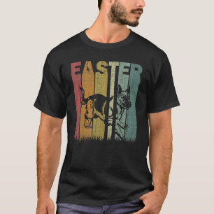 Easter Day German Shepherd Dog Retro Graphic Easte T-Shirt