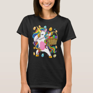Easter Day Girls Dabbing Unicorn Dab Egg Hunt Unic T-Shirt