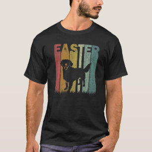 Easter Day Golden Retriever Dog Retro Graphic East T-Shirt
