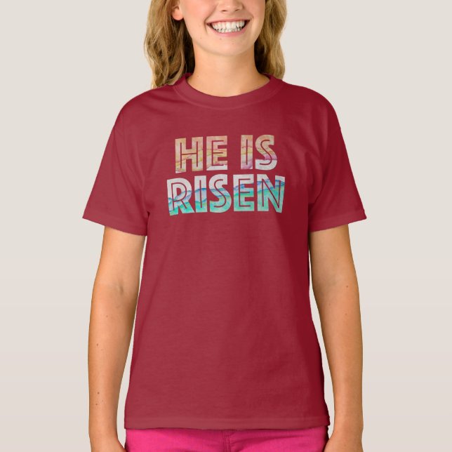Easter Day - He is Risen T-Shirt (Front)