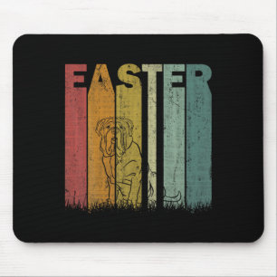 Easter Day Mastiff Dog Retro Graphic Funny Easter  Mouse Mat
