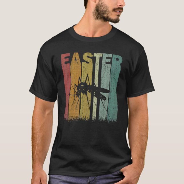 Easter Day Mosquito Retro Graphic Funny Easter Cos T-Shirt (Front)