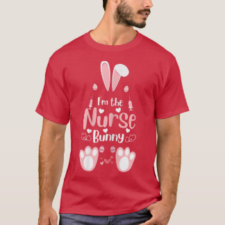 Easter Day Nursing Bunny Design Cool Rabbit Nurse  T-Shirt