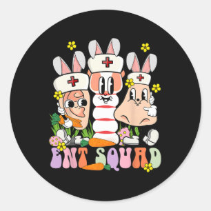 Easter Day Otolaryngology Ent Doctor Nurse Ear Nos Classic Round Sticker