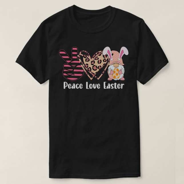 Easter Day Peace Love Easter Premium  T-Shirt (Design Front)