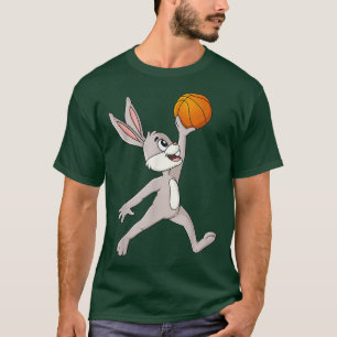 Easter Day Rabbit A Dunking Basketball Funny Boys T-Shirt