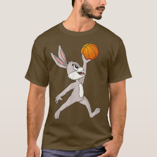 Easter Day Rabbit A Dunking Basketball Funny Boys T-Shirt
