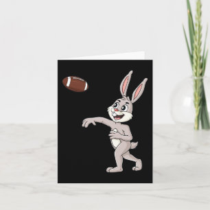Easter Day Rabbit Football Quarterback Fun Boys Gi Card
