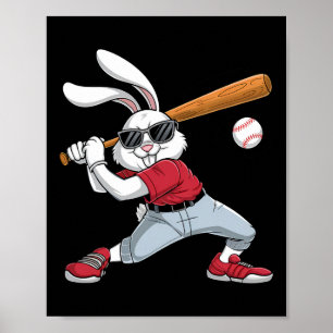 Easter Day Rabbit Playing Bysebyll Boys Kids Bunny Poster