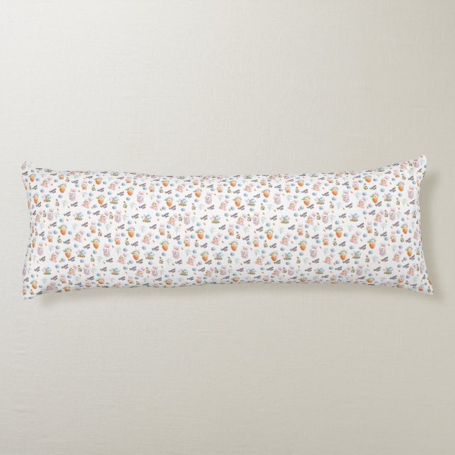 Easter Day Rabbits Pattern Body Cushion (Back)