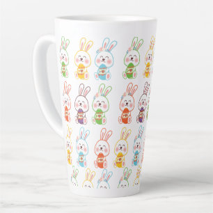 Easter Day Rabbits Pattern  Latte Mug